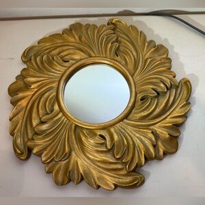 Vintage Kirch Gold Sunburst Mirror Wall mount Heavy